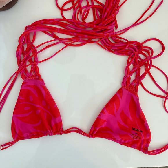 Mikoh Pink/Orange Bikini Top - Picture 2 of 3